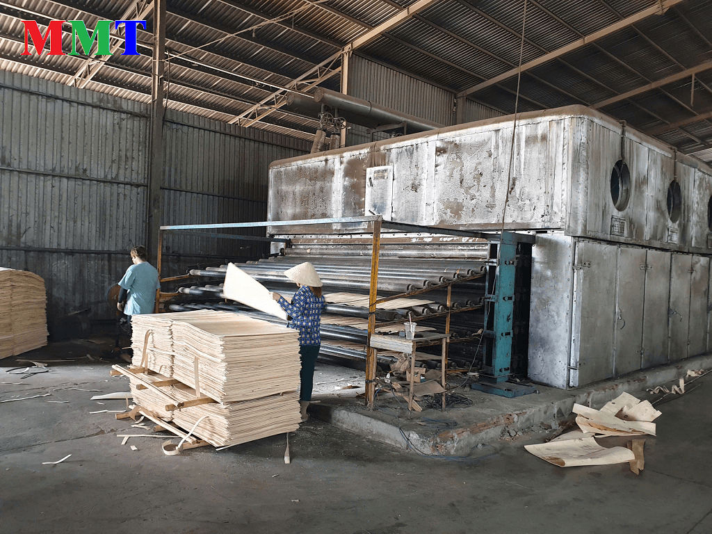 Xưởng sản xuất ván bóc cao su liên kết của MMT