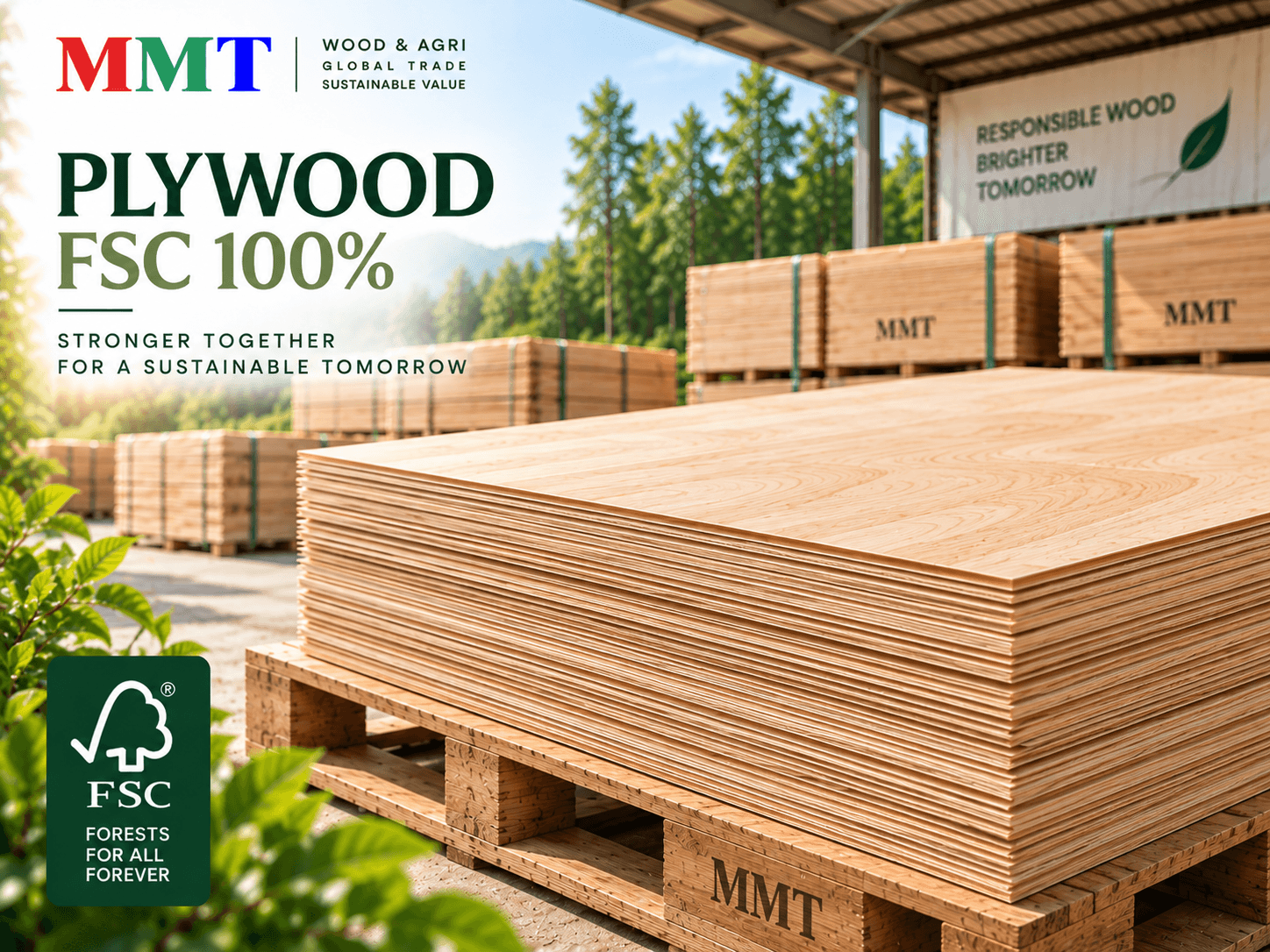 Gỗ ván ép Plywood FSC 100%